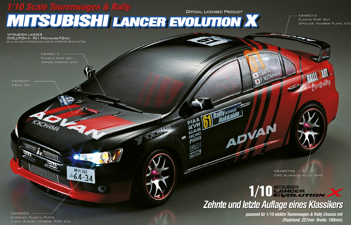 Killerbody Mitsubishi Lancer Evolution - RC Cars, RC parts and RC 